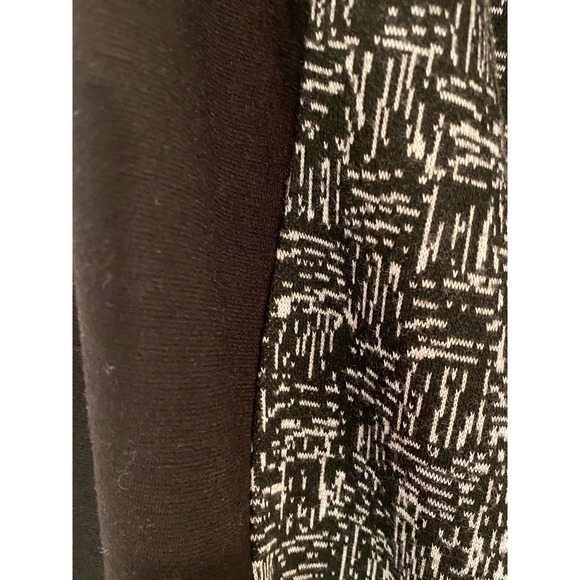 Lane Bryant Black White Short Sleave Sheath Dress Slouchy Neck Easy Care 14 16 - Picture 6 of 7